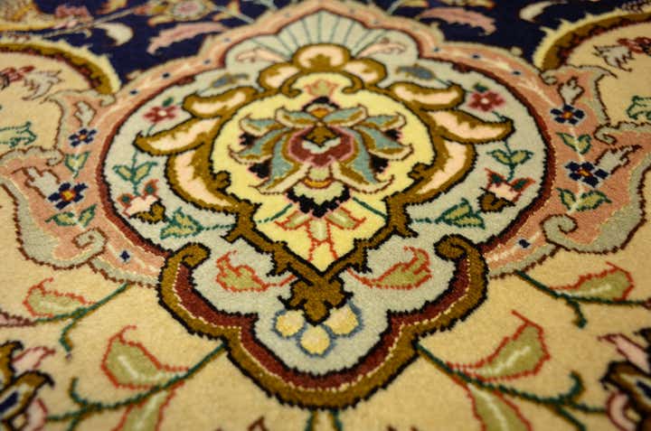 12' 10 x 12' 11 Hand Knotted Tabriz Persian Square Rug