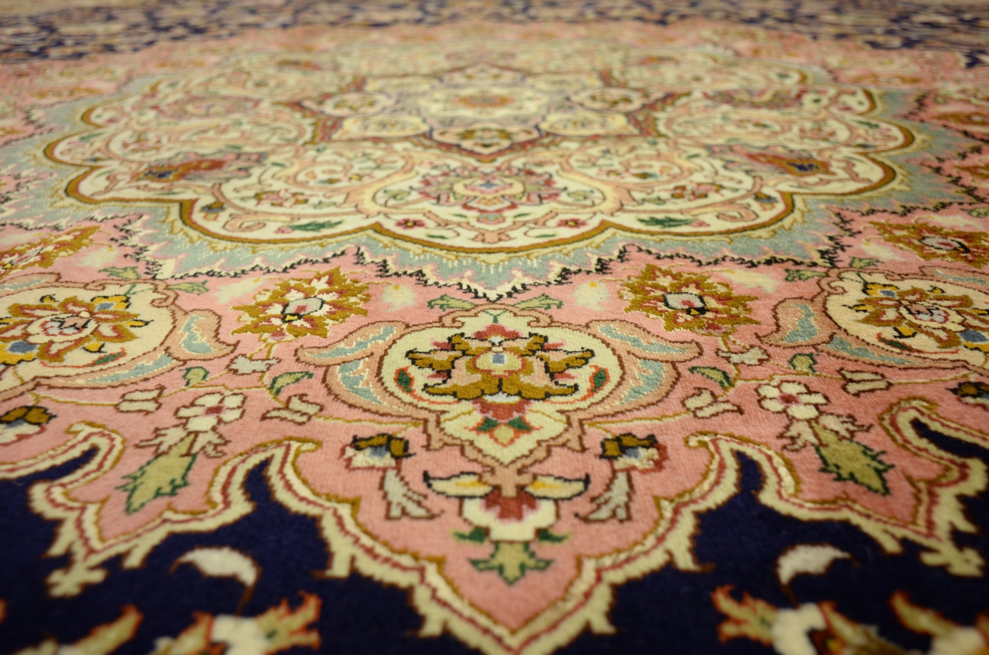 12' 10 x 12' 11 Hand Knotted Tabriz Persian Square Rug