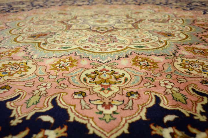 12' 10 x 12' 11 Hand Knotted Tabriz Persian Square Rug