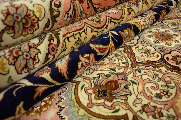 12' 10 x 12' 11 Hand Knotted Tabriz Persian Square Rug