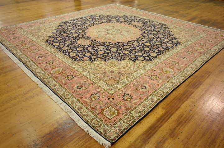 12' 10 x 12' 11 Hand Knotted Tabriz Persian Square Rug