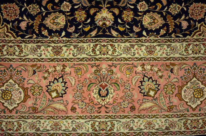 12' 10 x 12' 11 Hand Knotted Tabriz Persian Square Rug