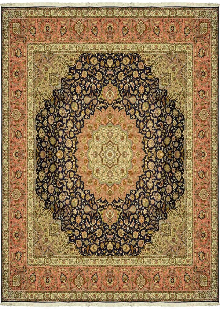 12' 10 x 12' 11 Hand Knotted Tabriz Persian Square Rug