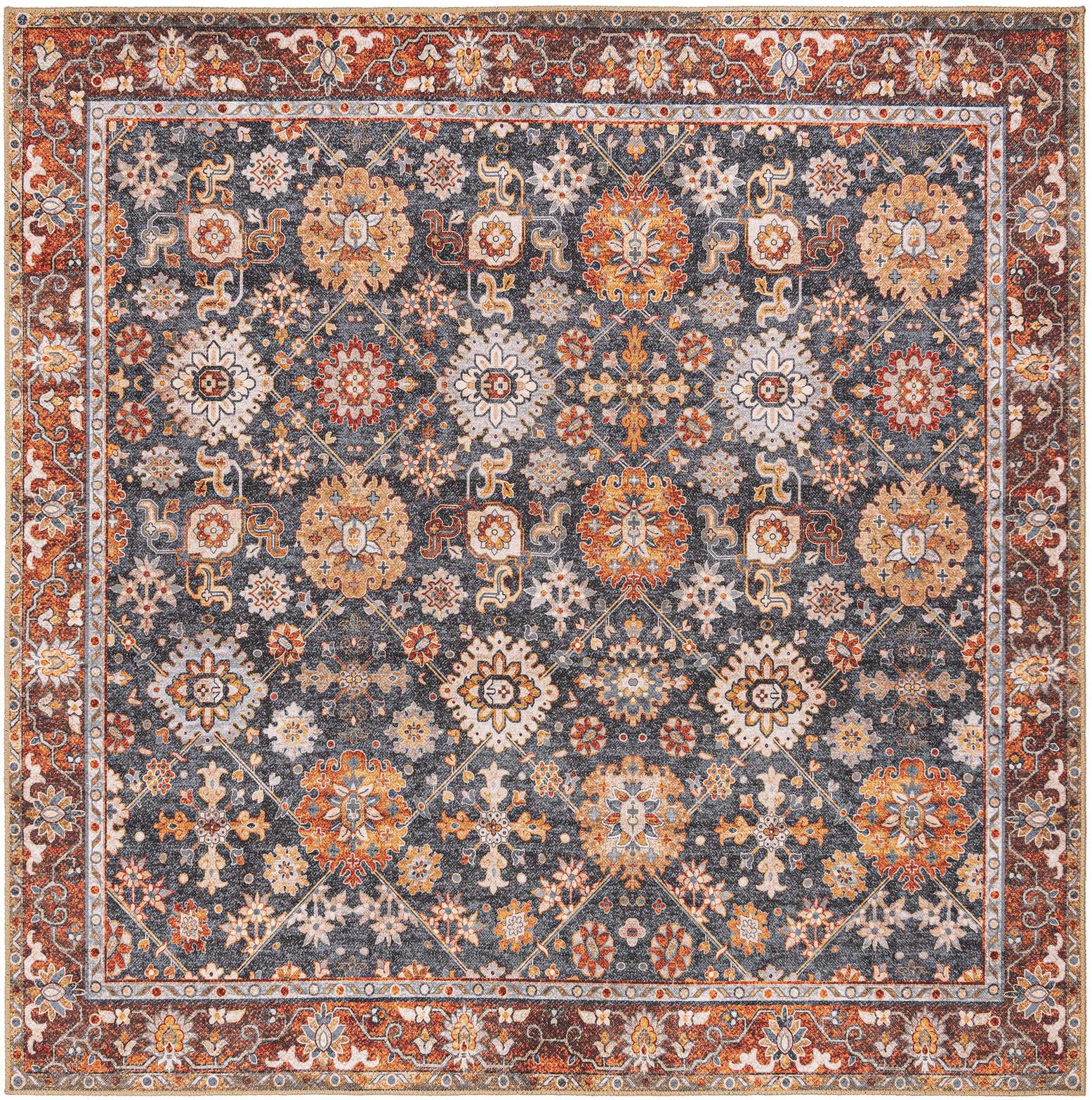 7' 10 x 7' 10 Washable Timeless Square Rug