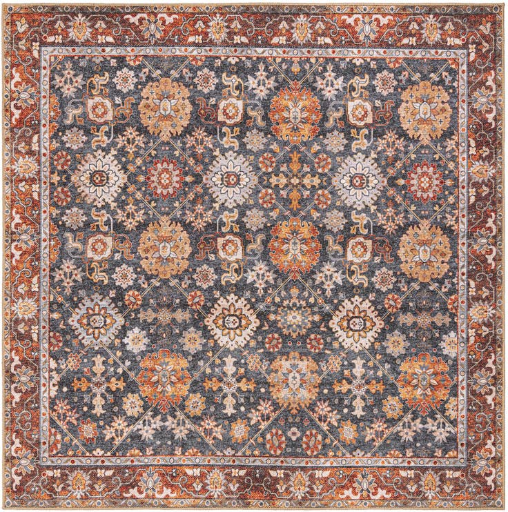 Detail image of 7' 10 x 7' 10 Washable Timeless Square Rug
