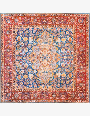 Navy Blue Timeless Square Rug