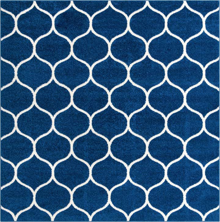 4' x 4' Trellis Frieze Square Rug