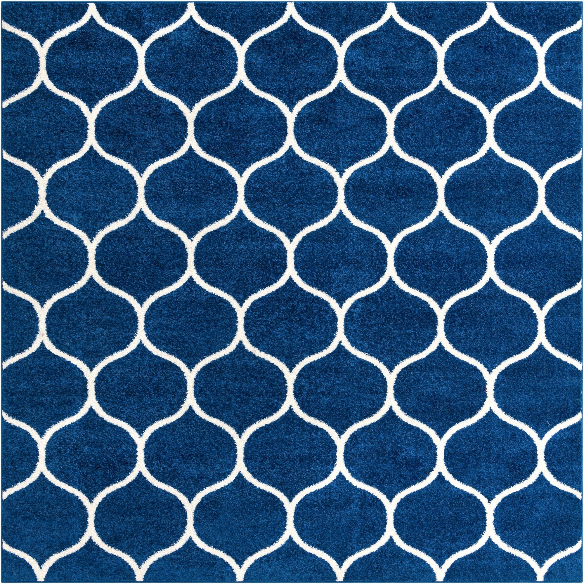 7' x 7' Trellis Frieze Square Rug