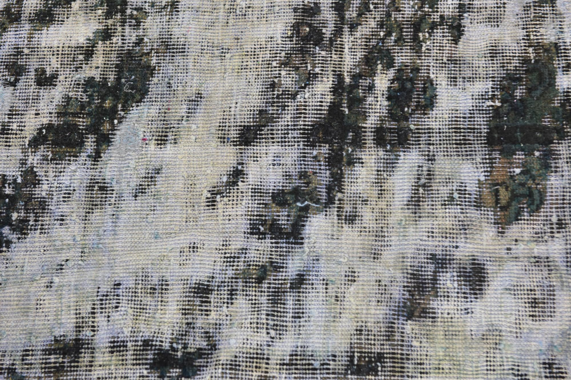 3' 8 x 4' Hand Knotted Ultra Vintage Persian Wool Square Rug