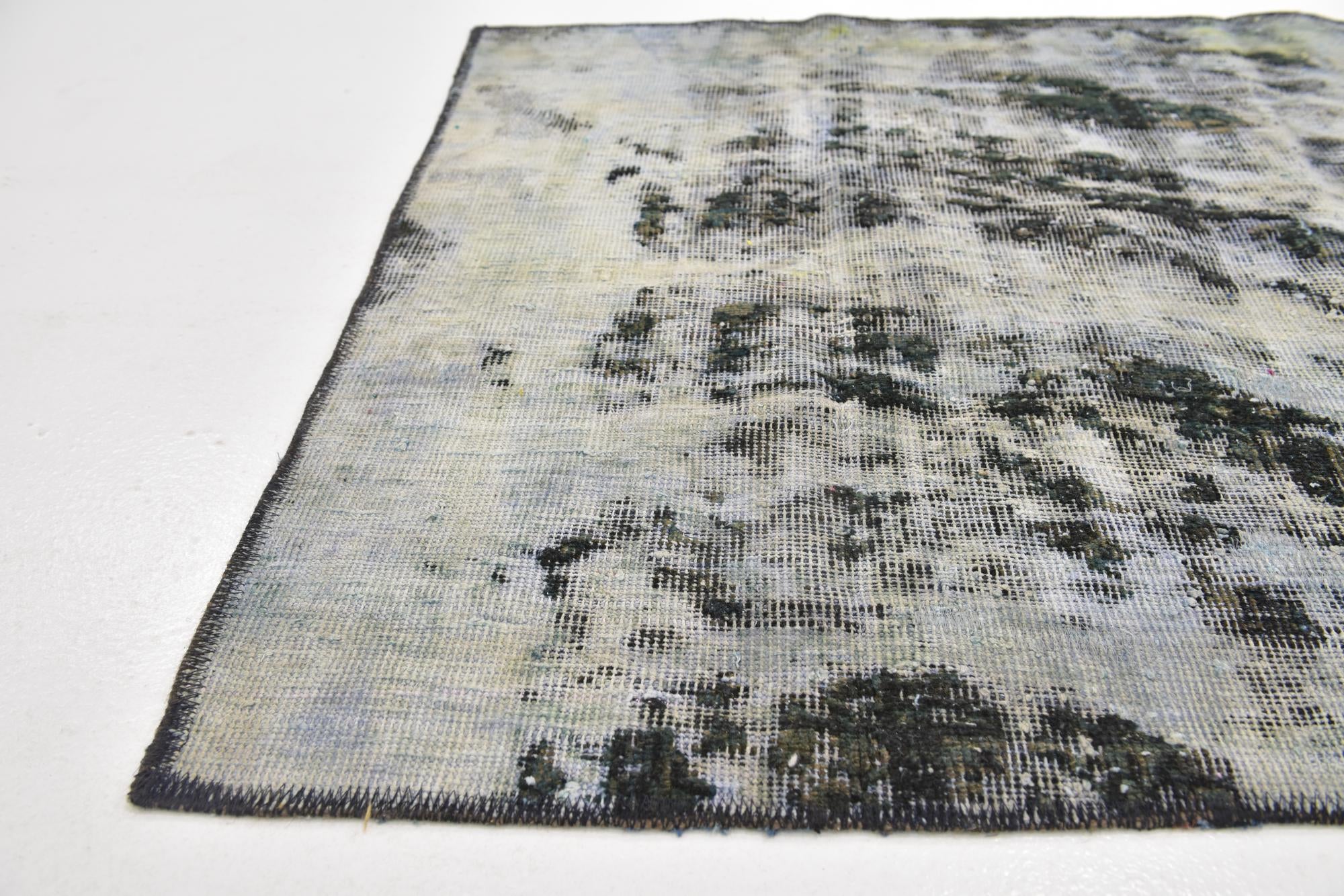3' 8 x 4' Hand Knotted Ultra Vintage Persian Wool Square Rug