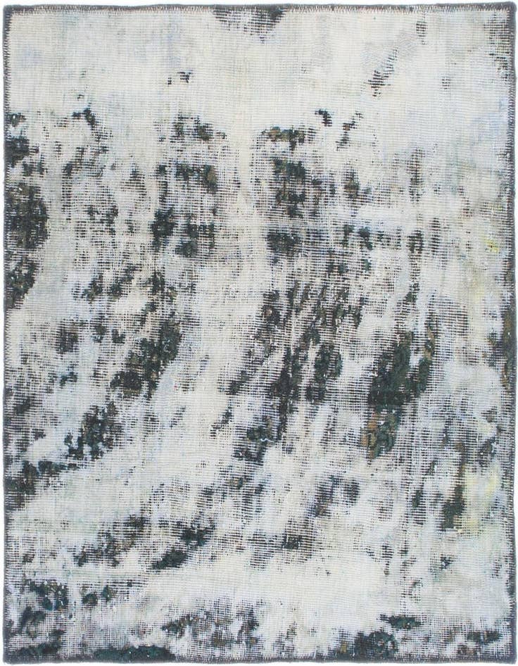 Detail image of 3' 8 x 4' Hand Knotted Ultra Vintage Persian Wool Square Rug