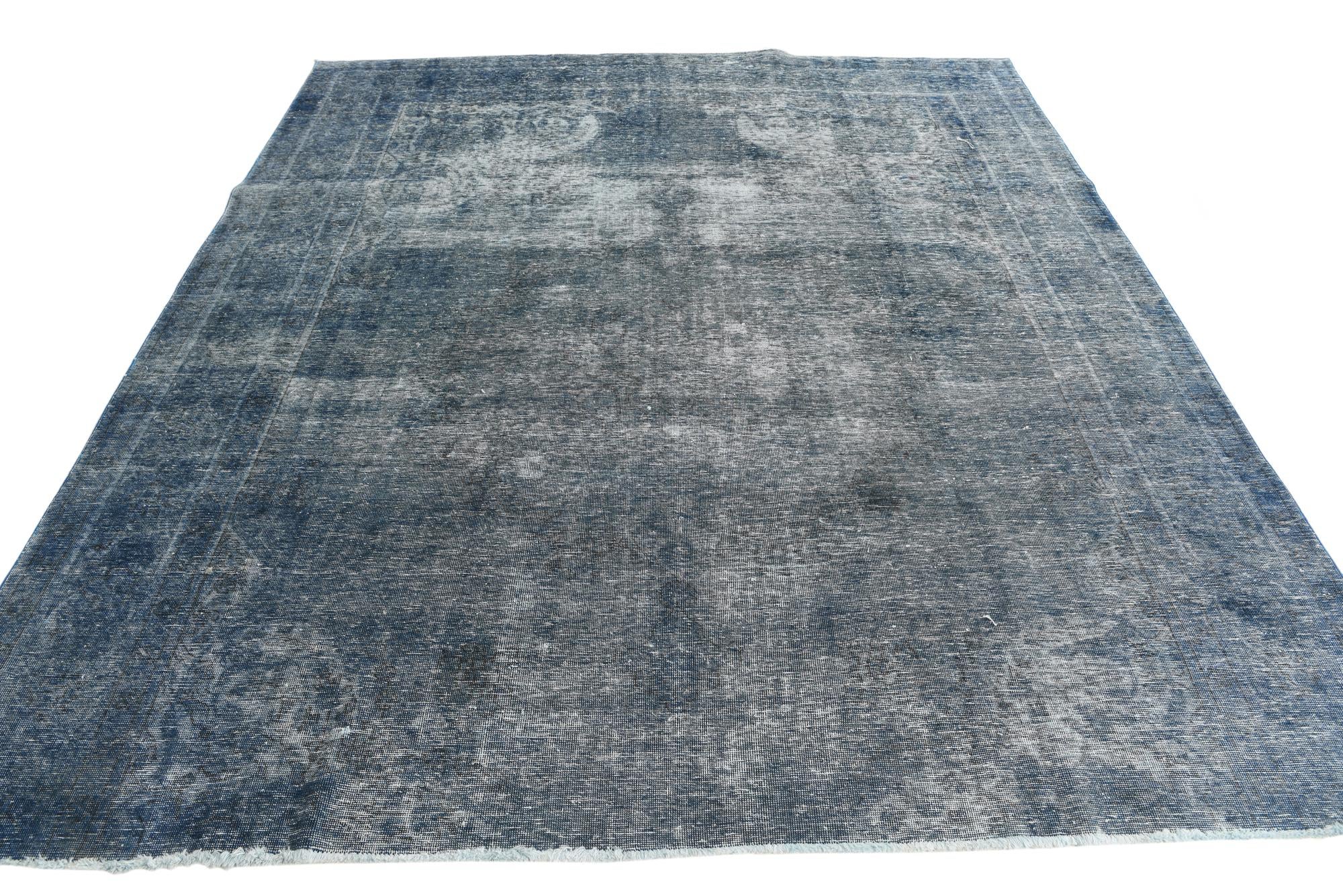 8' x 9' 4 Hand Knotted Ultra Vintage Persian Wool Square Rug