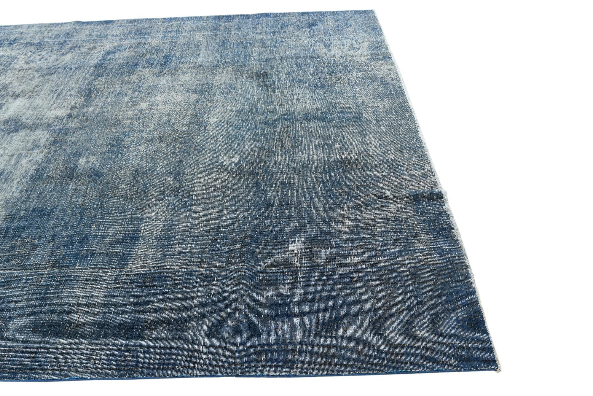 8' x 9' 4 Hand Knotted Ultra Vintage Persian Wool Square Rug