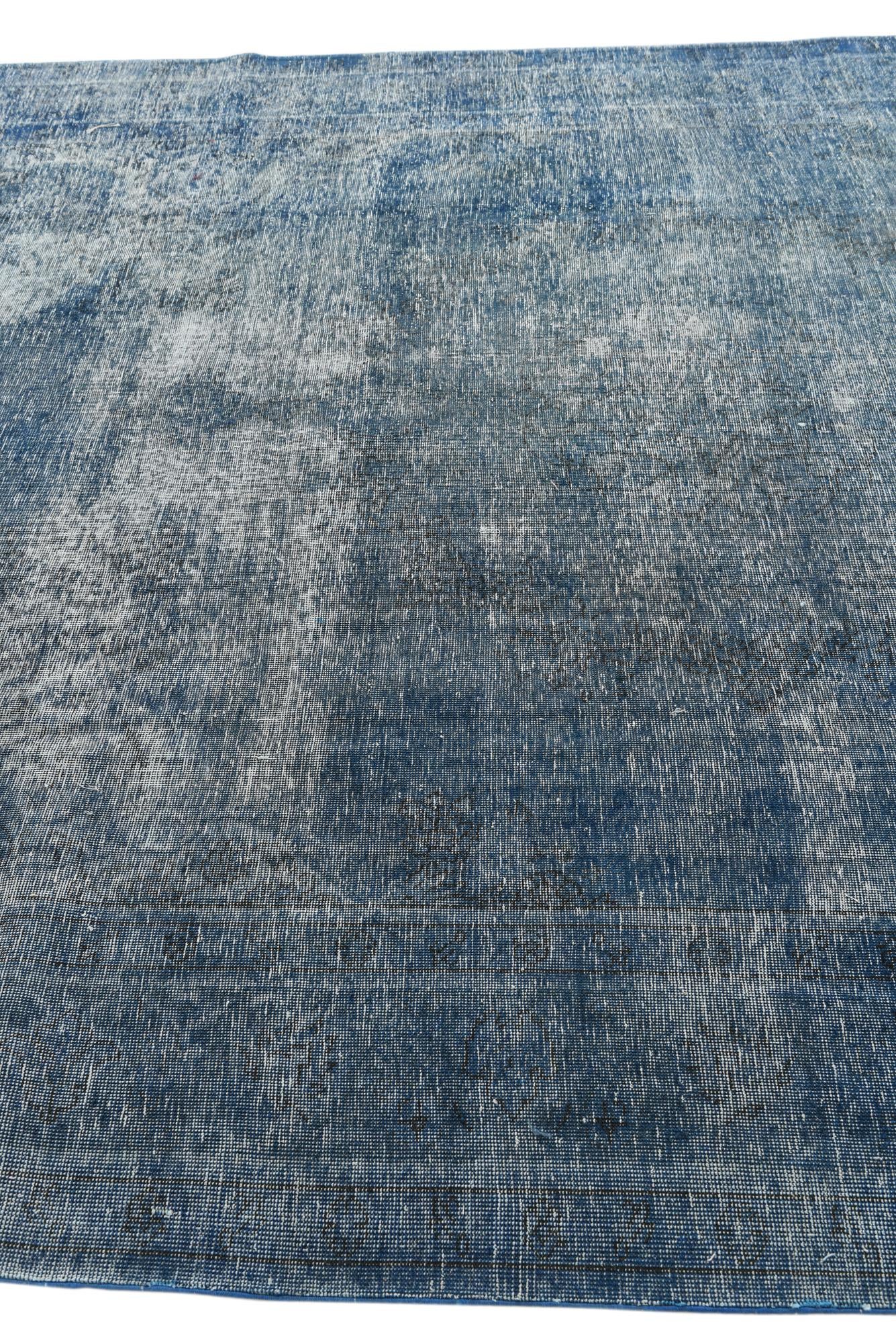 8' x 9' 4 Hand Knotted Ultra Vintage Persian Wool Square Rug