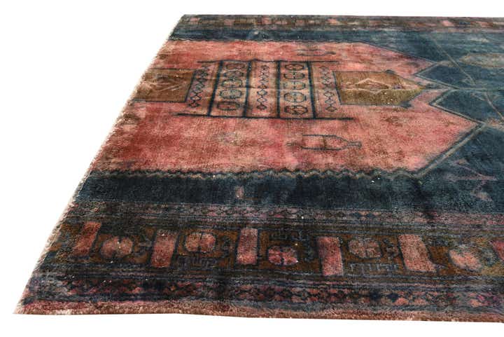 5' 3 x 5' 10 Hand Knotted Ultra Vintage Persian Wool Square Rug