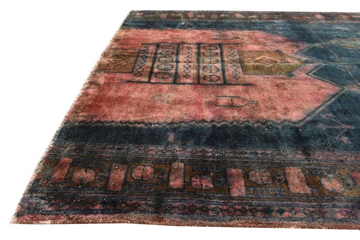 Detail image of 5' 3 x 5' 10 Hand Knotted Ultra Vintage Persian Wool Square Rug