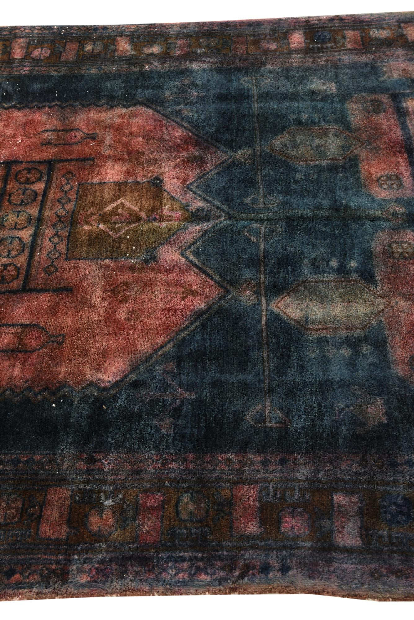 5' 3 x 5' 10 Hand Knotted Ultra Vintage Persian Wool Square Rug