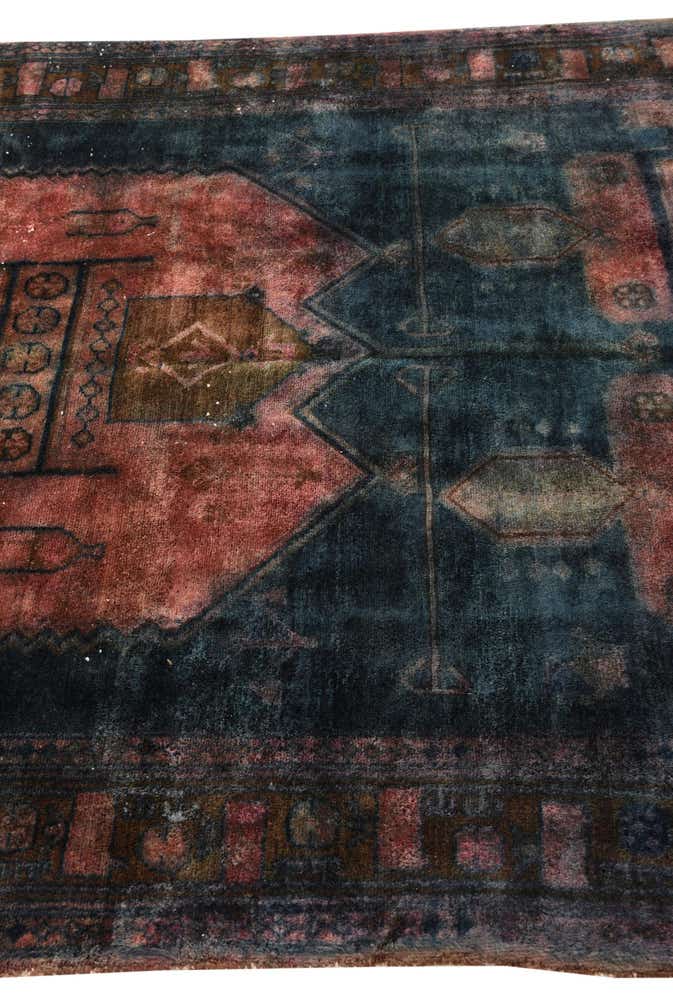 5' 3 x 5' 10 Hand Knotted Ultra Vintage Persian Wool Square Rug