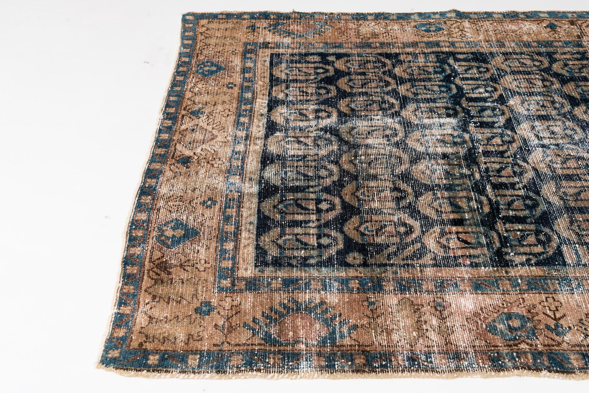 4' 10 x 5' 8 Hand Knotted Ultra Vintage Persian Wool Square Rug