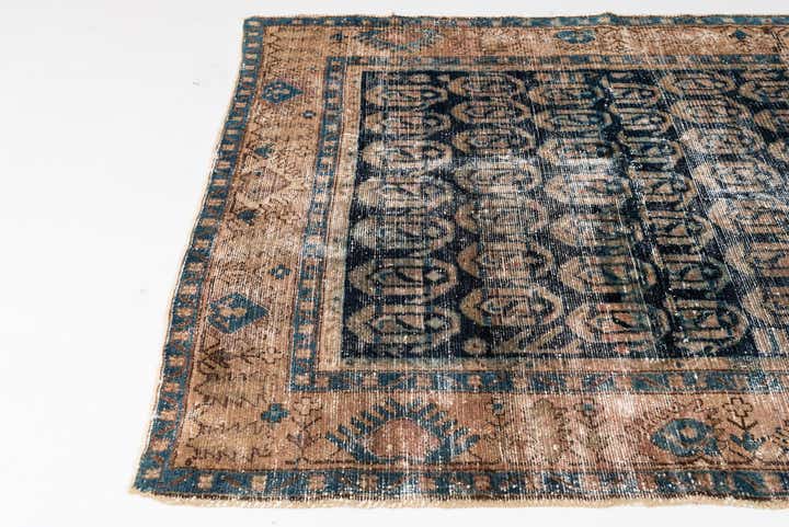 4' 10 x 5' 8 Hand Knotted Ultra Vintage Persian Wool Square Rug