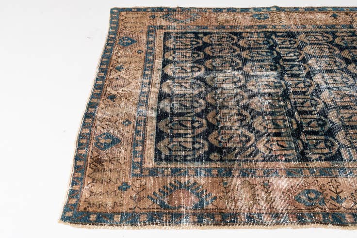 Detail image of 4' 10 x 5' 8 Hand Knotted Ultra Vintage Persian Wool Square Rug
