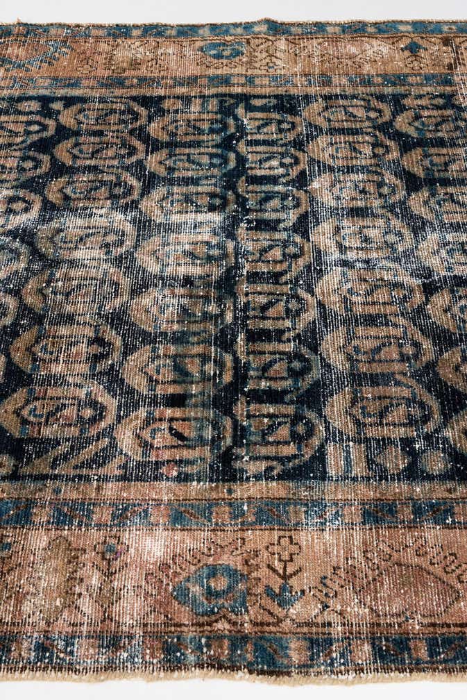 4' 10 x 5' 8 Hand Knotted Ultra Vintage Persian Wool Square Rug