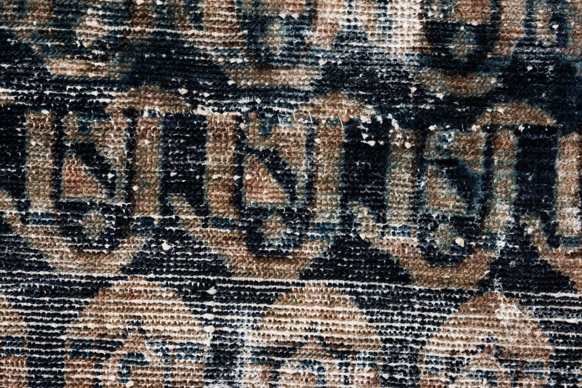 4' 10 x 5' 8 Hand Knotted Ultra Vintage Persian Wool Square Rug