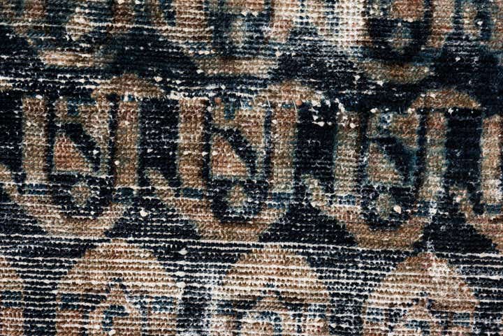 4' 10 x 5' 8 Hand Knotted Ultra Vintage Persian Wool Square Rug