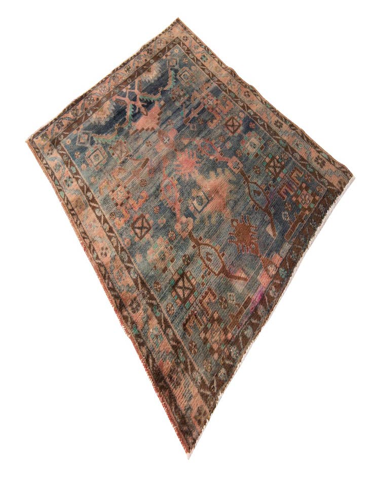 Detail image of 4' 5 x 5' 3  Hand Knotted Ultra Vintage Persian Square Rug