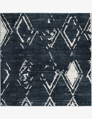 Jill Zarin Navy Blue Uptown Carnegie Hill Square Rug