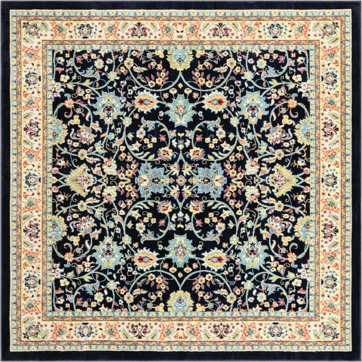 240cm x 240cm Kashan Design Quadrat Teppich
