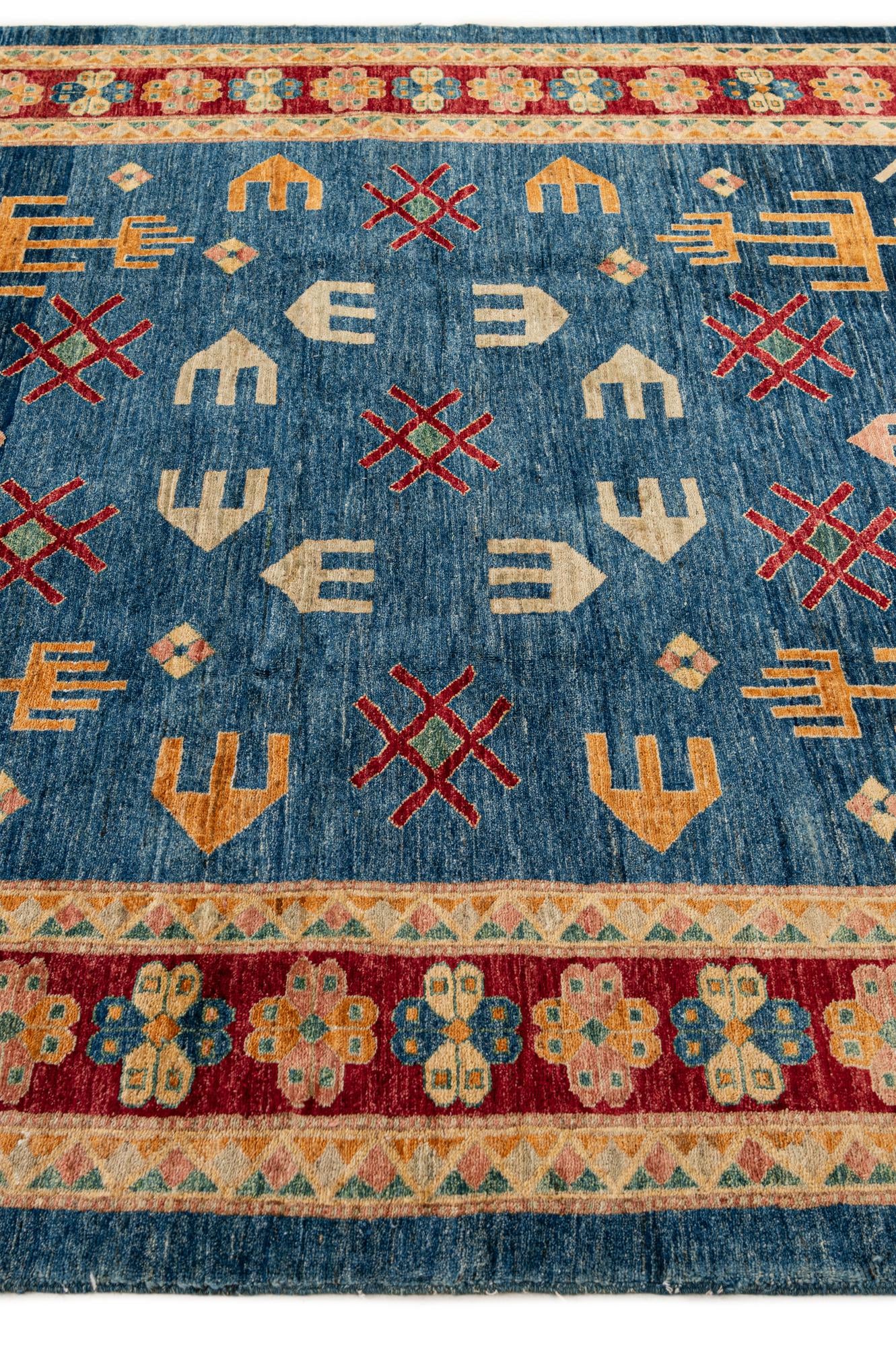 6' 8 x 6' 9 Hand Knotted Ziegler Wool Square Rug