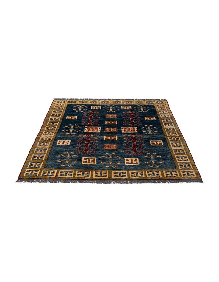 Detail image of 6' 3 x 6' 8 Hand Knotted Ziegler Wool Square Rug