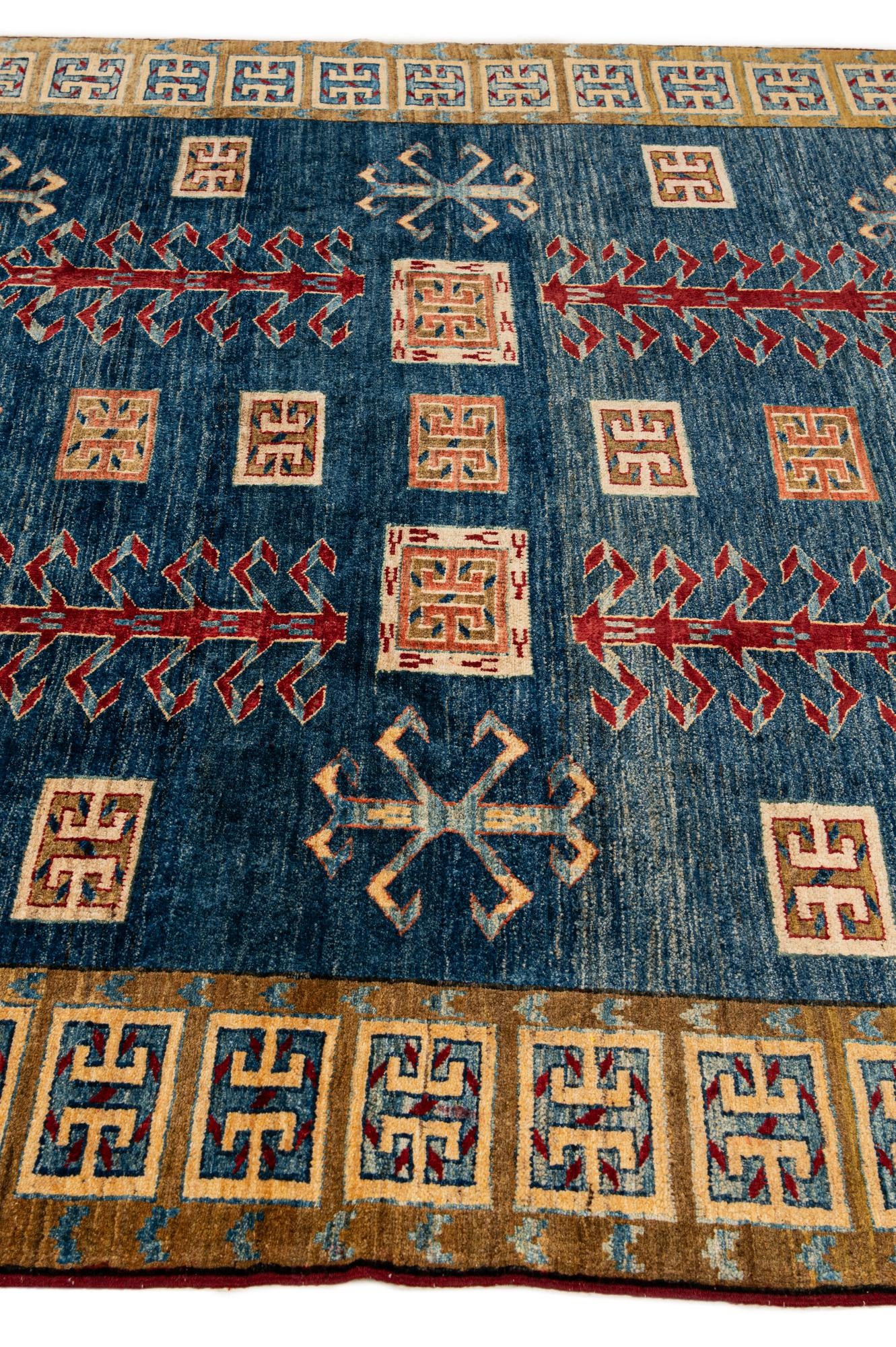 6' 3 x 6' 8 Hand Knotted Ziegler Wool Square Rug