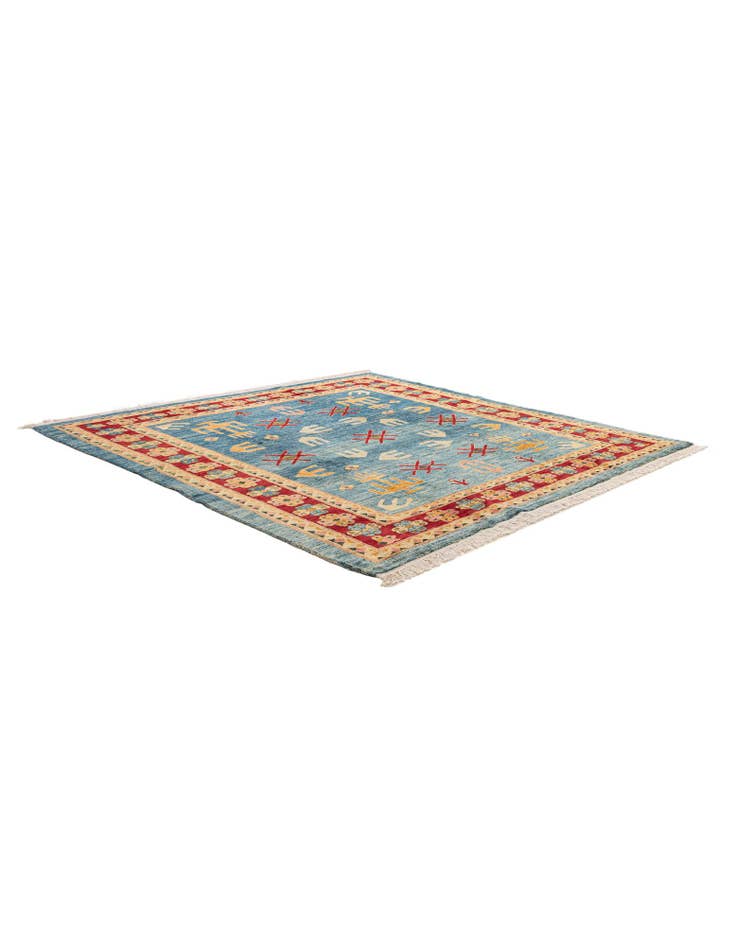 Detail image of 6' 5 x 6' 7 Hand Knotted Ziegler Wool Square Rug