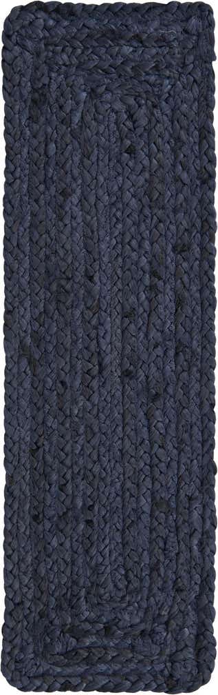 0' 9 x 2' 6 Hand Woven Braided Jute Stair Rug