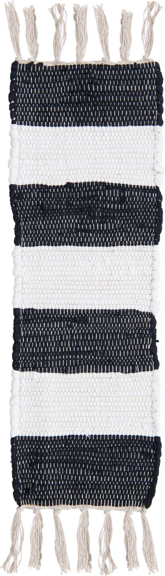 0' 9 x 2' 6 Hand Woven Chindi Rag Stair Rug