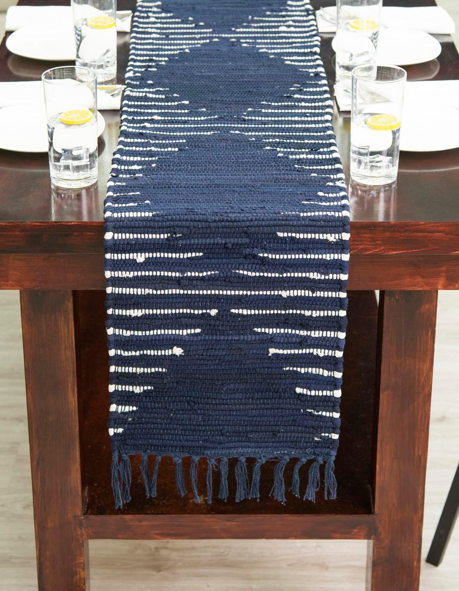 1' 2 x 5' 1 Hand Woven Chindi Cotton Table Runner Rug