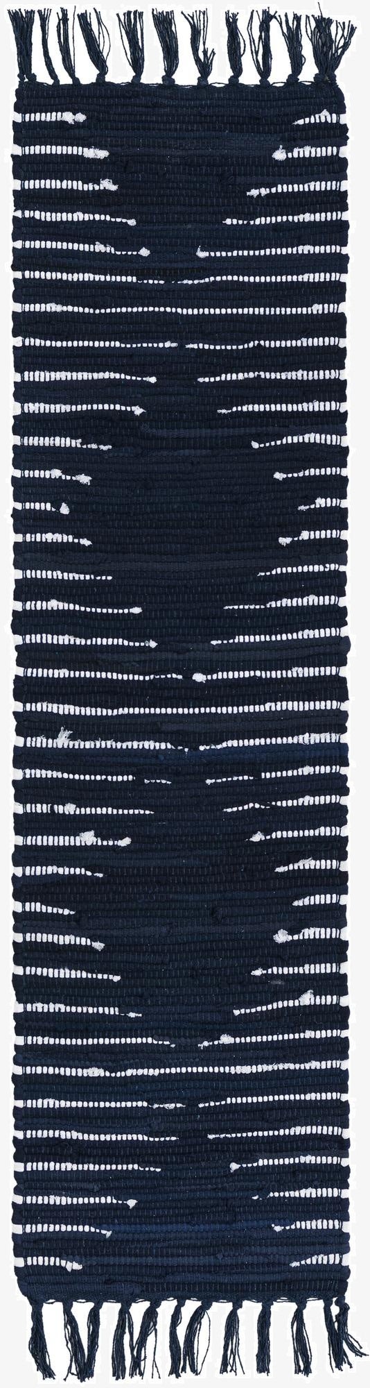 1' 2 x 4' 1  Hand Woven Chindi Cotton Table Runner Rug