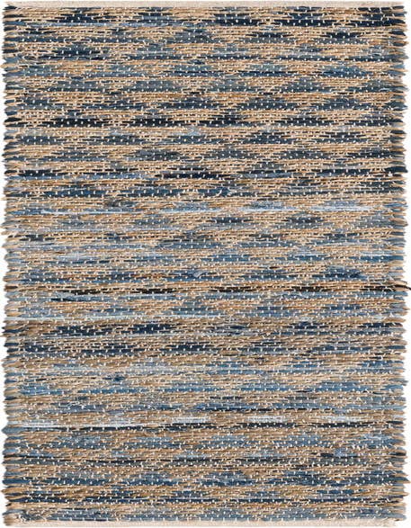 Detail image of 1' 2 x 6' 1 Hand Woven Chindi Jute Table Runner Rug