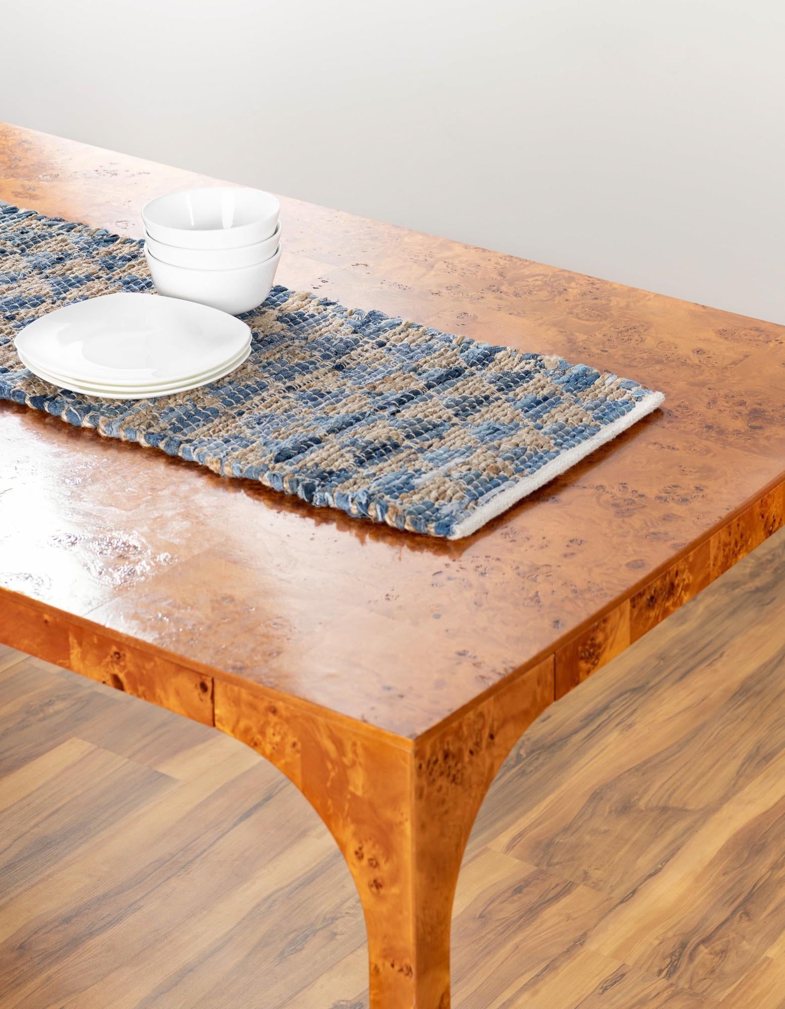 1' 2 x 6' 1 Hand Woven Chindi Jute Table Runner Rug