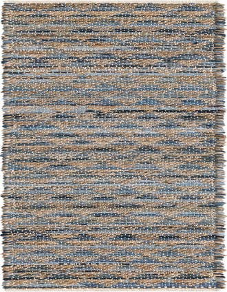 Detail image of 1' 2 x 8' Hand Woven Chindi Jute Table Runner Rug