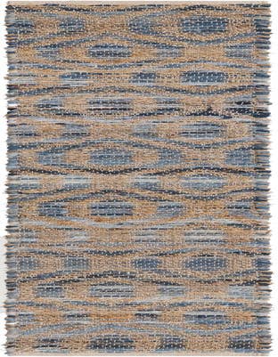 Detail image of 1' 2 x 8' Hand Woven Chindi Jute Table Runner Rug