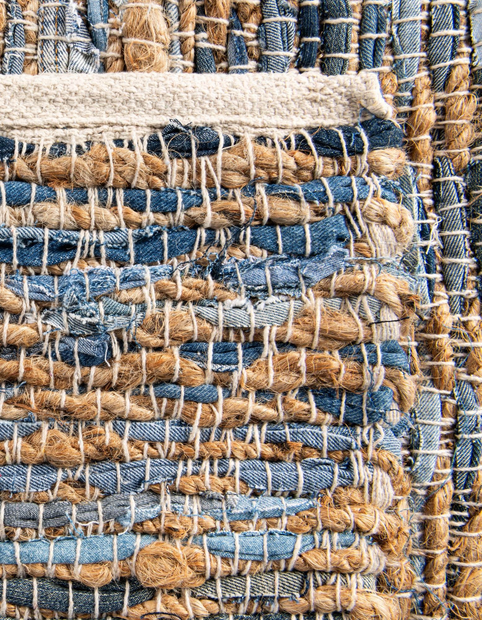 1' 2 x 5' Chindi Jute Table Runner Rug