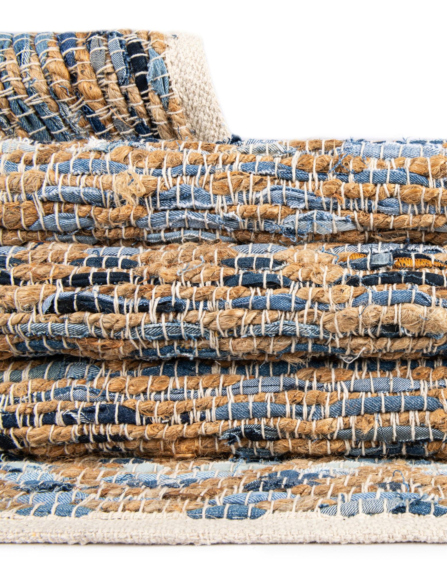1' 2 x 5' Chindi Jute Table Runner Rug