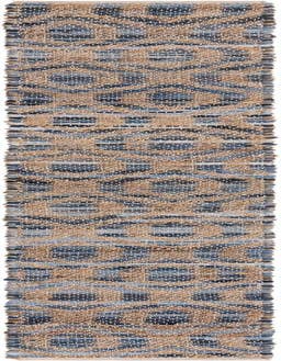 Detail image of 1' 2 x 10' Hand Woven Chindi Jute Table Runner Rug