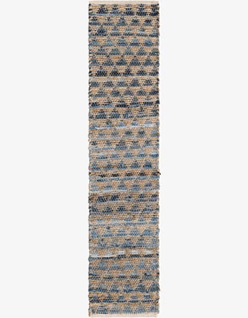 1' 2 x 6' 1 Hand Woven Chindi Jute Table Runner Rug