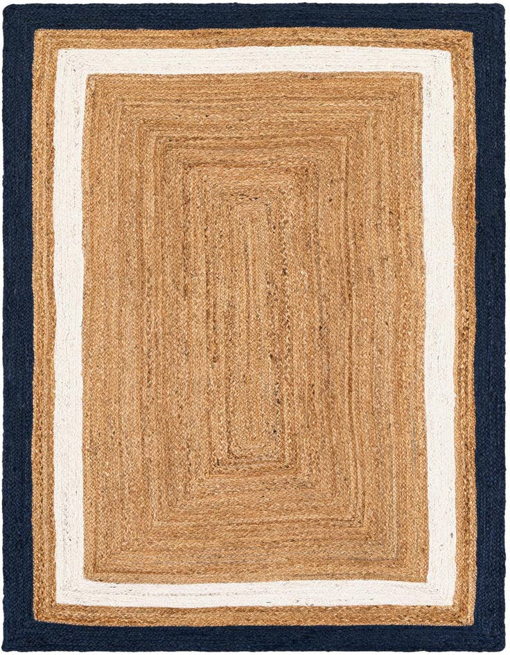 Detail image of 4' 1 x 6' 1  Hand Braided Jute Rug