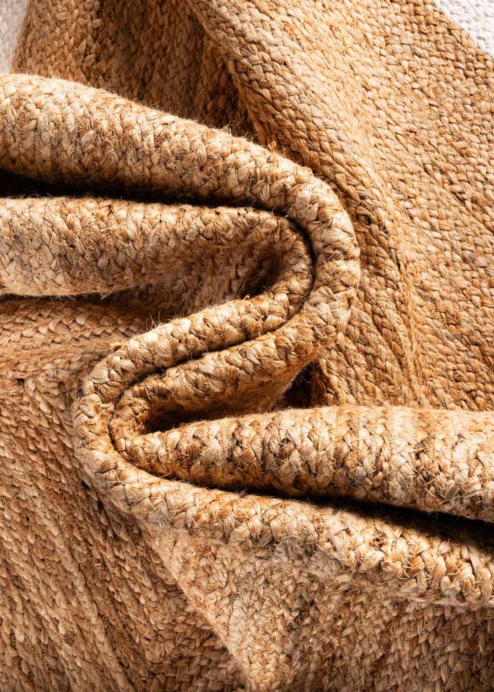 6' 1 x 9' Handmade Braided Jute Rug