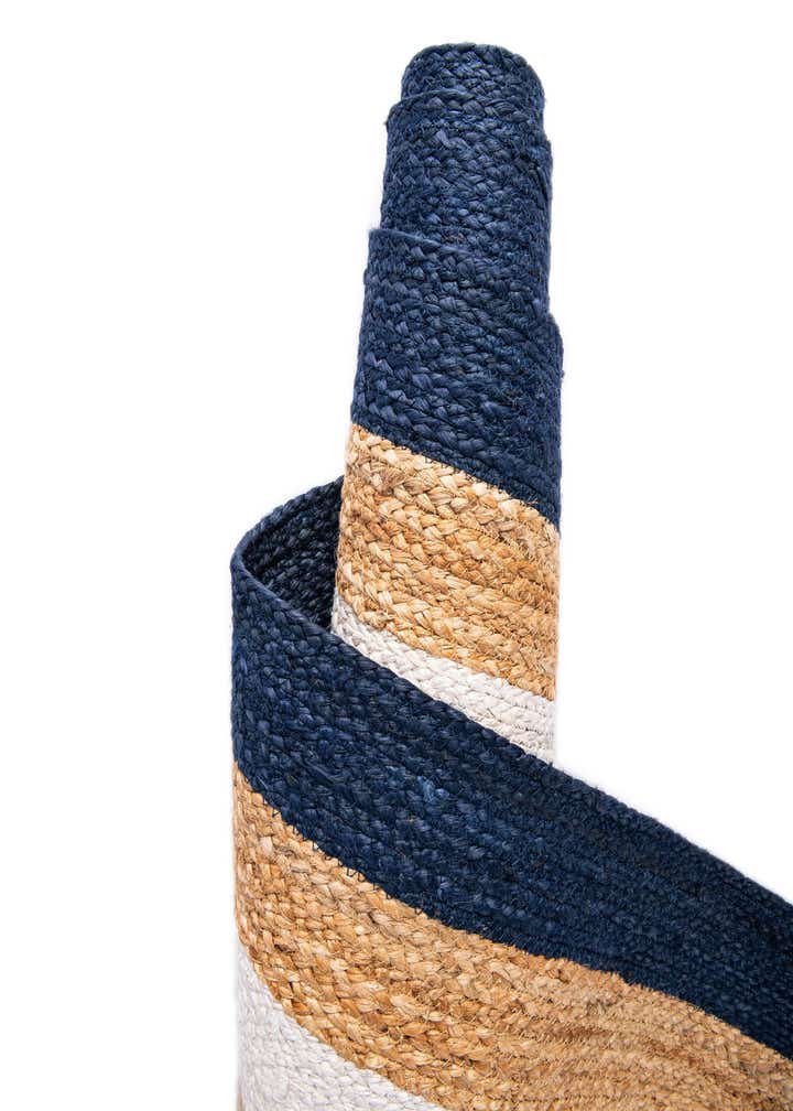 6' 1 x 9' Handmade Braided Jute Rug